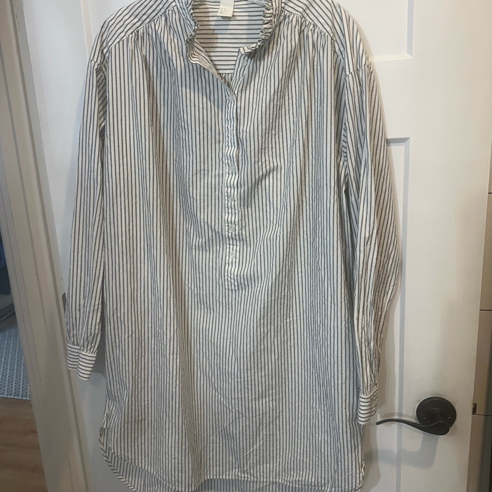 Women’s H & M Black and White Striped Shirt Dress